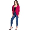 Womens Elbow Length Sleeve Open Cardigan - 24seven Comfort Apparel™ - 2 of 4