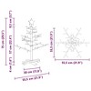 vidaXL Wooden Christmas Tree with Stand Brown 29.5" Solid pine wood - 4 of 4