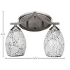 Toltec Lighting Zilo 2 - Light Vanity in  Dark Granite with 5" Black Fusion Shade - 2 of 2