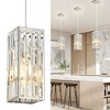 POWLIG 1 - Light Chrome Crystal Single Pendant Light Modern Metal Luxury Chandeliers - 2 of 4