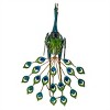 Alpine Corporation LED Solar Garden Peacock: Iron Sculpture, Outdoor Decor, 20" Height - 3 of 4