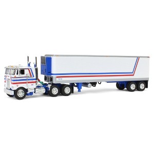 First Gear DCP 1/64 Peterbilt 352 COE with 40ft Vintage Reefer Trailer, USA Bicentennial Patriot 69-1920 - 1 of 4