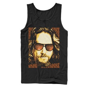 Men's The Big Lebowski The Dude Text Poster Tank Top - 1 of 4