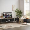 63 Inch Mid Century Modern TV Stand with Slatted Grille Striped Doors, TV Stand with Storage, Entertainment Center for Living Room Bedroom - 3 of 4
