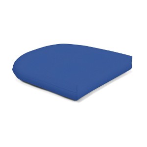 Casual Cushion Solid Sunbrella Fabric 1-Piece Indoor/Outdoor Wicker Seat Pad Cushion, 19.5"W x 19.5"L - 1 of 4