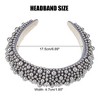 Unique Bargains Women's Sponge Wide Brim Pearls Padded Headband - 4 of 4