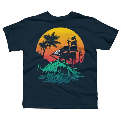 Boy's Design By Humans Welcome summer from pirates By NLKart T-Shirt