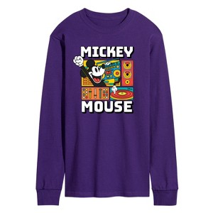 Men's - Disney - Mickey Wave Form Long Sleeve Graphic T-Shirt - 1 of 2