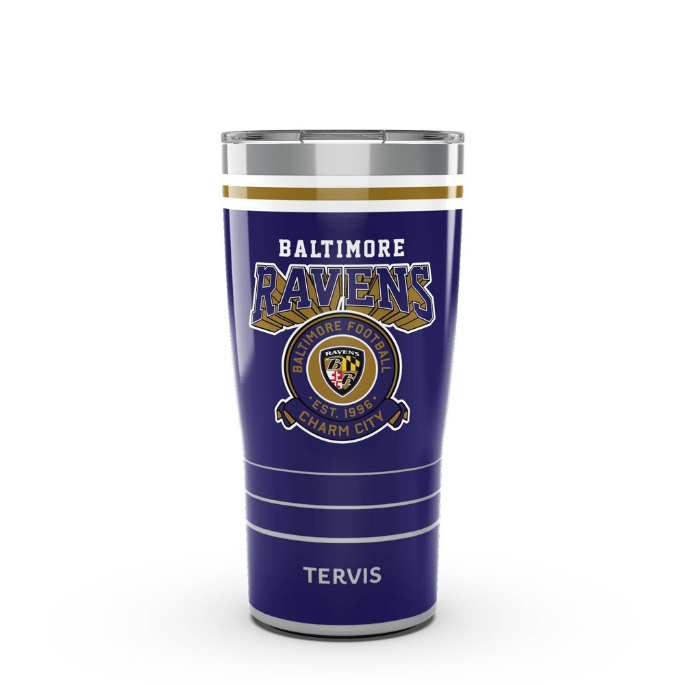 Photos - Glass NFL Baltimore Ravens 20oz Vintage Stainless Steel Tumbler