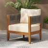 Christopher Knight Home Monroe Patio Modern Acacia Wood Club Chair with Cushions - 2 of 4