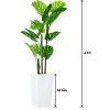 Coucheta Large Artificial Plants - 4.5-4.8 ft Tall Faux Floor Greenery in White Planters for Home, Office & Living Room Décor - 2 of 4