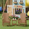 WestinTrends Malibu Kids 3-Piece Outdoor HDPE Adirondack Chairs With Square Side Table Set - 2 of 4
