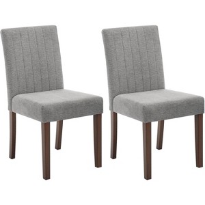 Dining Chairs Set - Upholstered Fabric Kitchen Chairs with Wood Legs & Padded Seats - Living Room Kitchen Furniture - 1 of 4