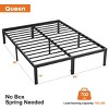 FURNIinspire Beds Queen Bed Frame Heavy Duty Metal Platform Bed Bedframe with Steel Slat Support, No Box Spring Needed， Black, 80"*60"*14" - 3 of 4