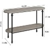 Modern Sofa Table with Storage, 43.3" Narrow Console Table with Metal Legs, 2-Shelf Entryway Organizer for Small Spaces - 3 of 4