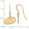 Black Bow Jewelry 14k Yellow Gold Plated Sterling Silver Carolina Hurricanes NHL Dangle Earrings - 2 of 3