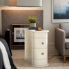 Hommoo Wood Narrow Nightstand with 2 Drawers - 4 of 4