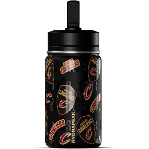 NBA Cleveland Cavaliers 14oz Kids Stainless Steel Water Bottle With Straw Lid and Flexible Handle - 1 of 4