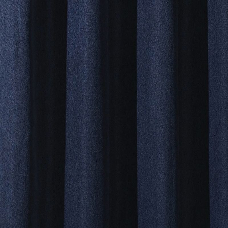 Thermalogic Cambridge Room Darkening Textured Fabric Created Dramatically Reduce Light Grommet Curtain Panel Navy, 3 of 5