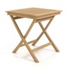 Tangkula 27.5" Patio Bistro Table Teak Wood Square Table with Slatted Tabletop Sturdy Wood Frame & Thickened Top - 3 of 4