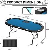GustoWave Player Poker Table Foldable,with Padded Rails & Cup Holders, Blackjack Gaming Table with Water-Resistant Cushioned Rail - 2 of 4