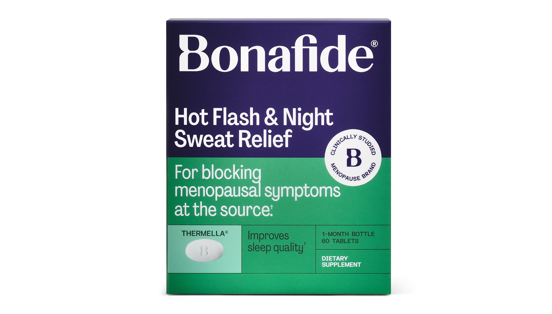 Bonafide Thermella Menopause Hot Flash Relief 30-Day Supply Tablets - 60ct