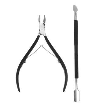 2pcs/set Titanium Coated Stainless Steel Cuticle Nippers & Nail Clippers,  Portable And Practical Manicure Set