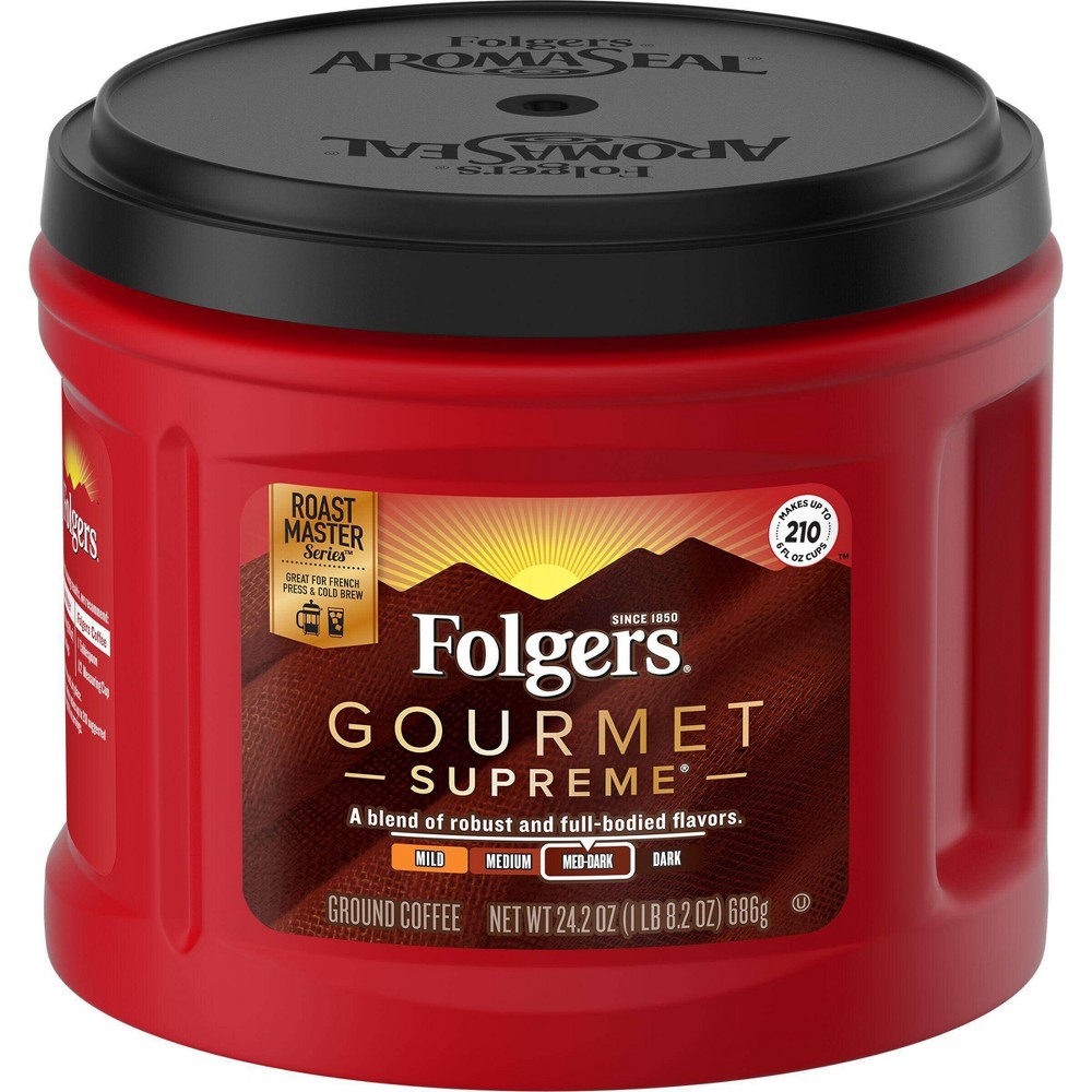 UPC 025500004020 product image for Folgers Gourmet Supreme Medium Dark Roast Ground Coffee - 24.2oz | upcitemdb.com