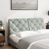vidaXL Headboard Cushion Light Gray 53.9" Velvet - 3 of 4
