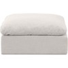 Meridian Furniture,Indulge Linen Textured Fabric Ottoman - 3 of 4