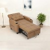 3-in-1 Convertible Sofa Bed Chair£¬Pull-Out Sleeper with Adjustable Backrest, USB Charging Port, Cup Holders & Side Pockets, for Living Room Bedroom - 2 of 4