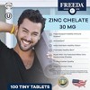 FREEDA Zinc 30mg – Chelated Zinc Bisglycinate (TRAACS®) for High Absorption – Vegan, Kosher, Gentle on Stomach – Immune Support - 2 of 4