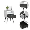 Pamplona Nightstand Smokey Oak/White - Boahaus: Modern Design, Open Shelf, Wood Laminate - 3 of 3