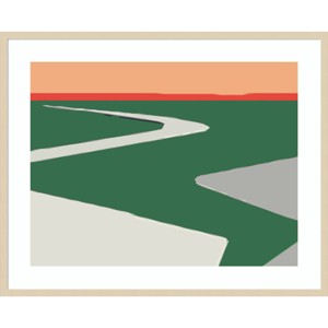 41" x 33" Horizon Road by Alex Caminker Wood Framed Wall Art Print - Amanti Art: Giclee, Acrylic, Hardwood Frame - 1 of 4