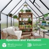 Aluminum-Framed Polycarbonate Greenhouse, Heavy Duty Polycarbonate Greenhouse with Roof Vent, Large Enhanced Aluminum Greenhouse Kit - 3 of 4