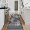 Machine Washable Area Rugs Modern Abstract Indoor Mat Non Shedding Neutral Throw Rugs Foldable Geometric Strip Thin Floor Cover for Living Room - 2 of 4