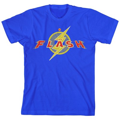 The Flash Movie Yellow And Red Logo Boy's Royal Blue T-shirt : Target