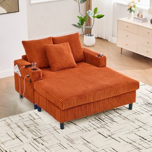MOONMISS Corduroy Oversized Recliner Sofa with Deep Seat, 3 Pillows, Suitable for Living Room and Bedroom - 1 of 4