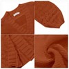 Girls Sweater Cardigan Open Front Longline Sweater Cable Knit Sweater Long Sleeve Color Block Sweater,Reddish Brown(with Pocket) - 2XL - 3 of 4