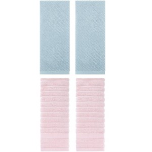 REGALWOVEN 4 Pcs Cotton Quick Drying Soft Striped Hand Towel 14" x 30" - 1 of 4