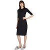 Memoi Women's Bonded Quarter Sleeve Slip Dress - 2 of 4