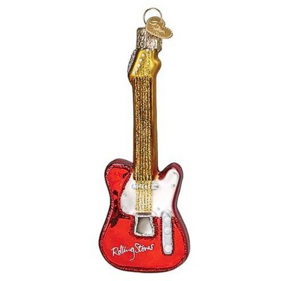 Old World Christmas 4.75 In The Rolling Stones Guitar Iconic Group Instrument Tree Ornaments