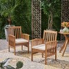 XINGHANZHENXUAN Gray 2 Pcs Patio Chairs with Cushions, Modern Outdoor Dining Armchairs for Backyard, Poolside & Garden - 2 of 4
