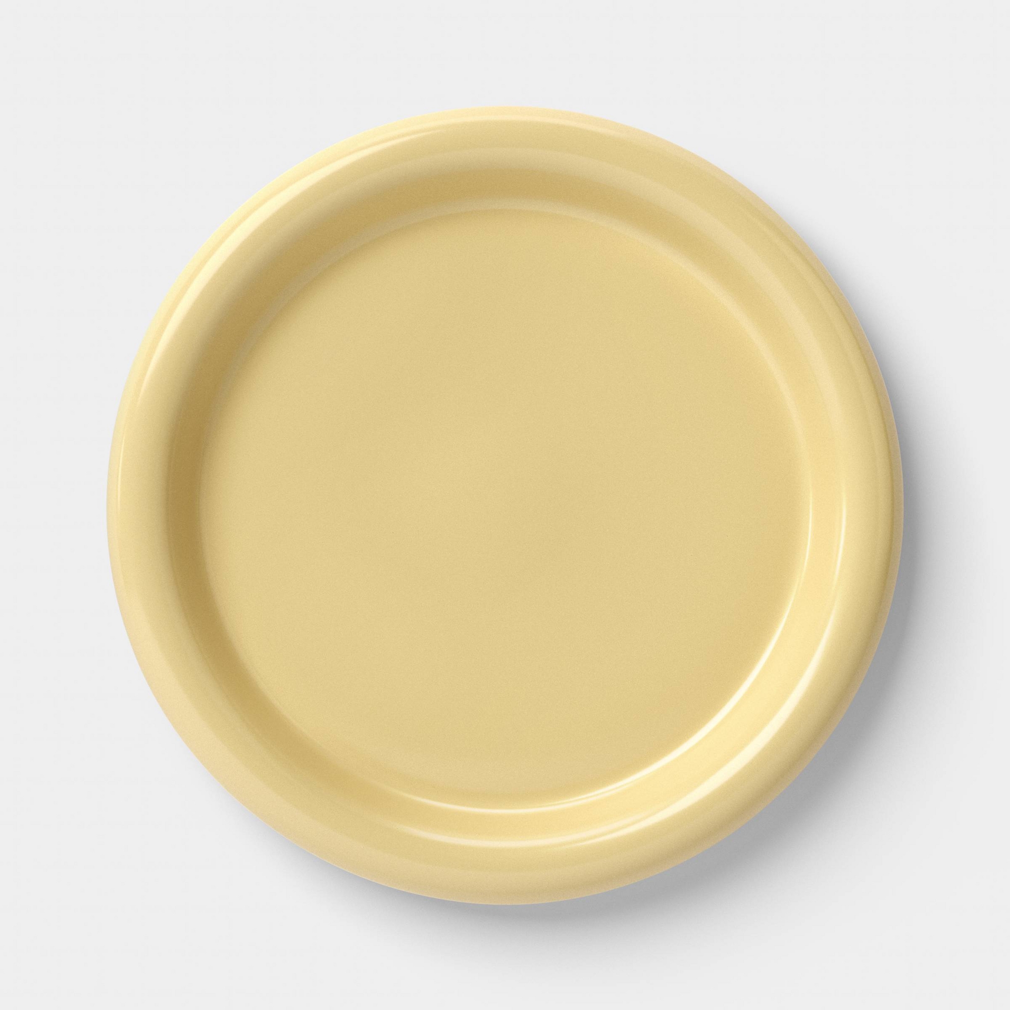 10.5" Stoneware Round Rim Dinner Plate Yellow - Room Essentials™