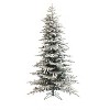Perfect Holiday 6.5' Slim Snow Flocked Utica Christmas Tree with Metal Stand - 2 of 4