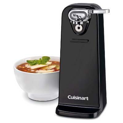 Black Stainless Steel Electric Can Opener with Power Cut Blade