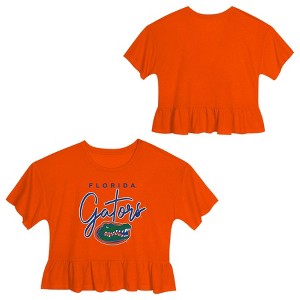 NCAA Florida Gators Girls' Ruffle T-Shirt - 1 of 3
