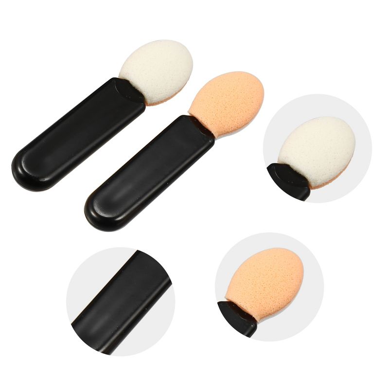 Unique Bargains Short Sponge Dual Sides EyeShadow Makeup Applicators Brushes Black 50 Pcs, 3 of 7