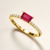 Pure Collection by Ross-Simons 0.60 Carat Lab-Grown Ruby Ring With .20 ct. t.w. Lab-Grown Diamonds in 18kt Gold Vermeil - 4 of 4