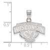 Black Bow Jewelry 10k White Gold Wisconsin Badgers NCAA Small Pendant - 2 of 3